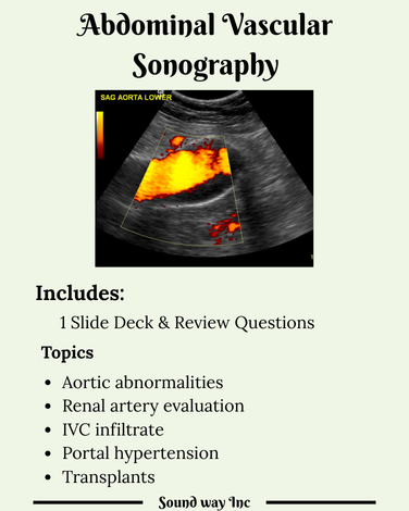 Chapter 12: Abdominal Vascular Sonography