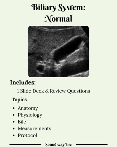 Chapter 6 : Biliary System: Normal