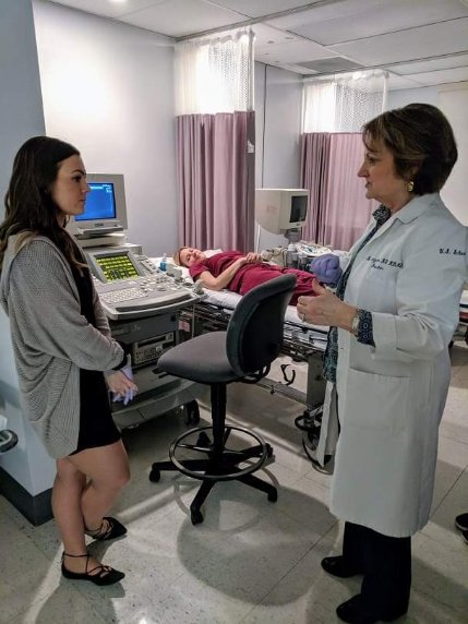 teaching student sonography